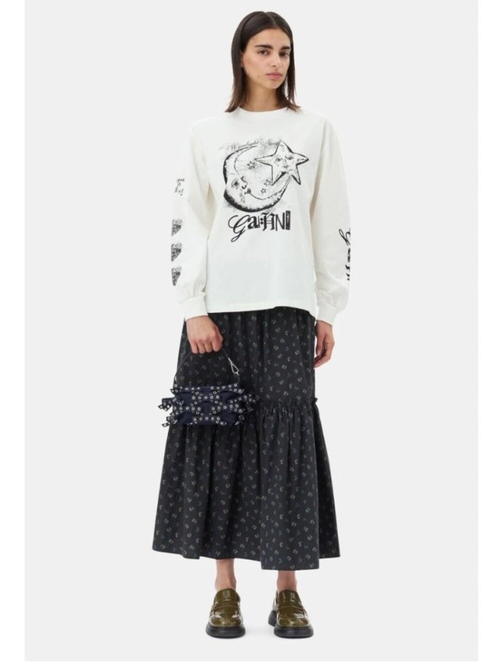 Ganni Floral Printed Maxi Skirt